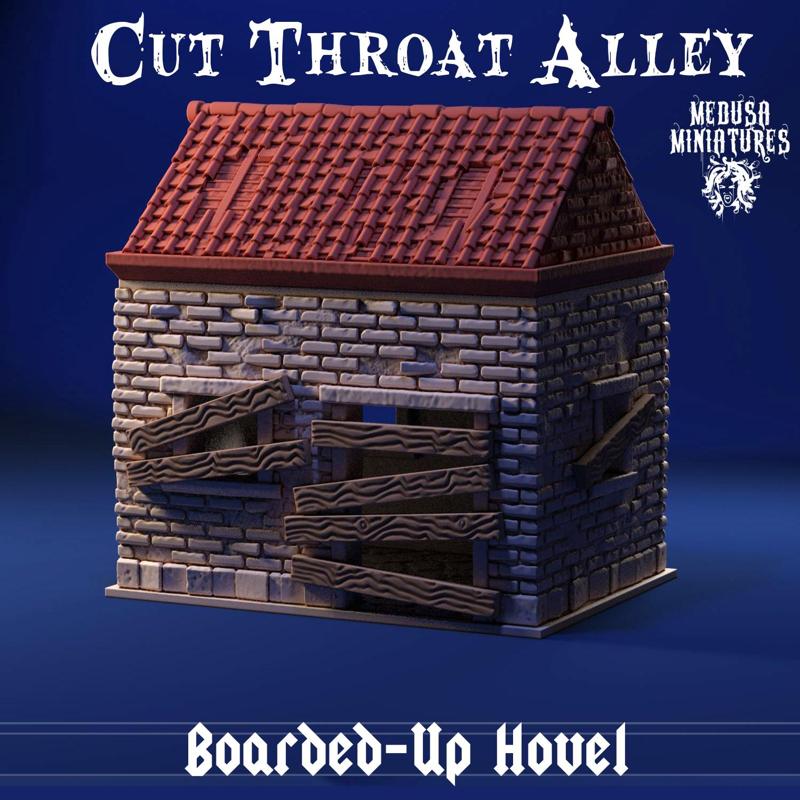 Boarded-Up Hovel - Ruined Building Terrain for RPGs & Wargames