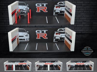 Nissan GTR 1:64 Garage Diorama