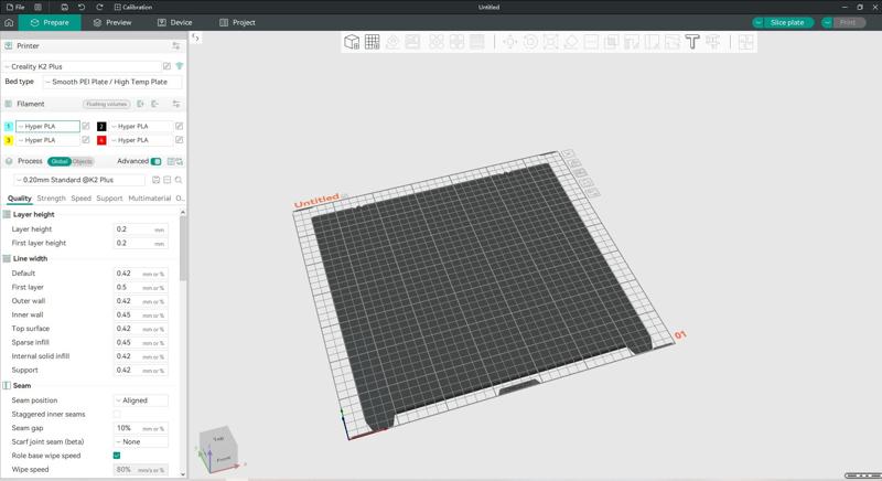 Creality K2 Plus orcaslicer config