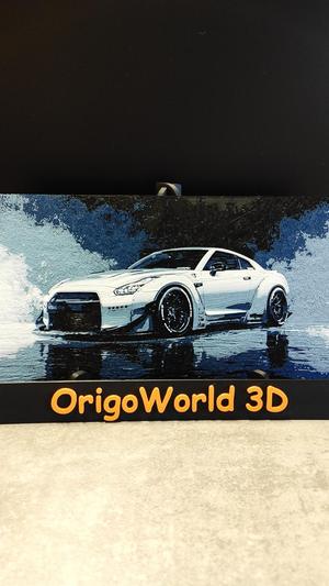 Nissan GT-R (4 Colors Filament Painting) HueForge