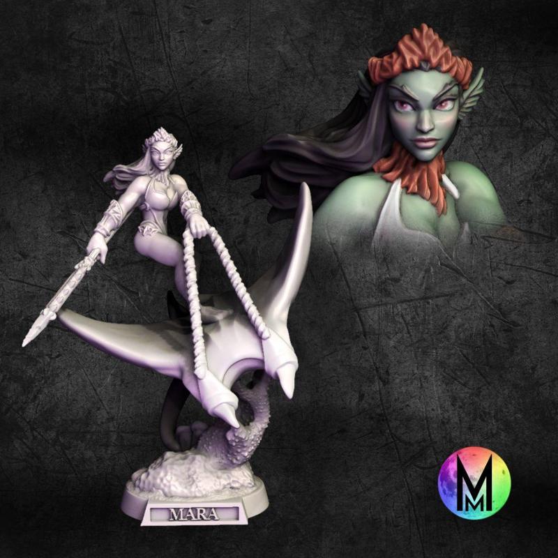 $6.87 Elf Female (Sea Elf) Manta Elven Cavalry - Mara the Elven Manta Rider Fighter (Female Manta El