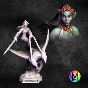 $6.87 Elf Female (Sea Elf) Manta Elven Cavalry - Mara the Elven Manta Rider Fighter (Female Manta El