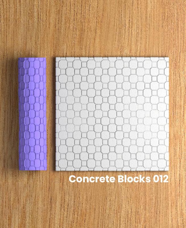 Collection Fuchsia | Concrete Blocks 012 | Polymer Clay Seamless Texture Roller