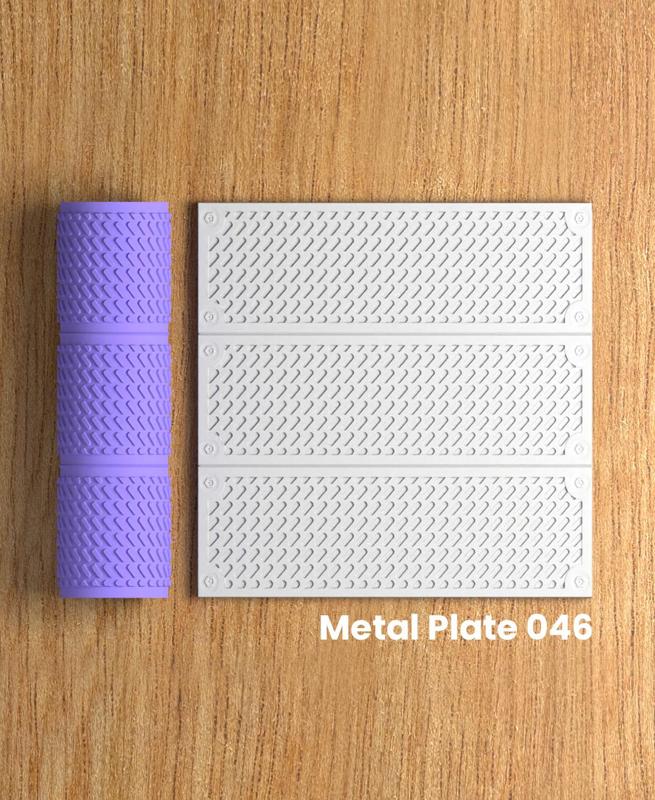 Collection Soda | Metal Plate 046 | Polymer Clay Seamless Texture Roller