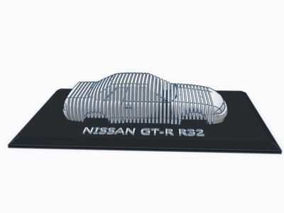 Nissan GT-R R32 Layered Sculpture