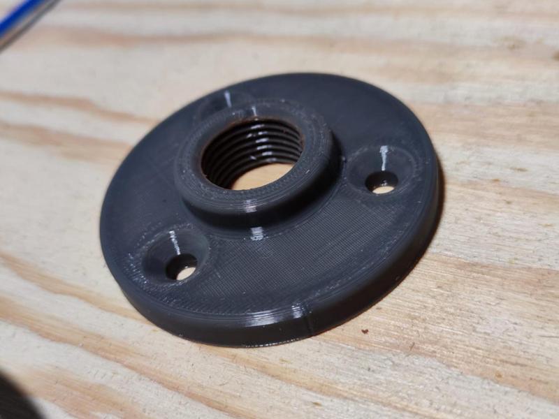 Wall mount flange for 1/2" - 3/4" pipe