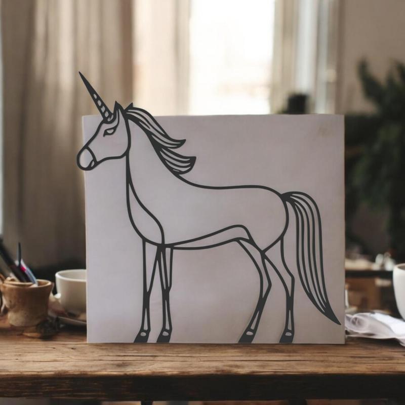 Unicorn Line Art - Desktop Line Art