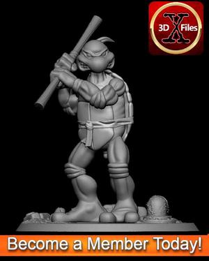 Donatello 80s Mirage - Ninja Turtle TMNT Statue - 3D Print File STL