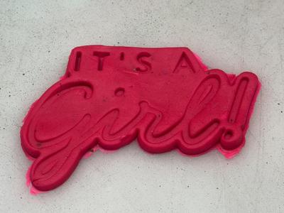 It's A Girl - Cookie Cutter/Stamp - 2 pcs