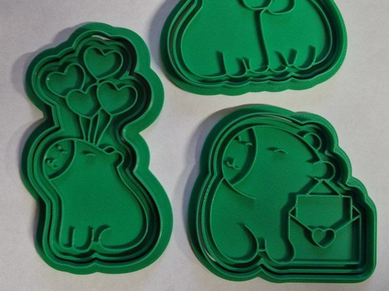 Valentine's Day Capybara Cookie Cutter Set #3