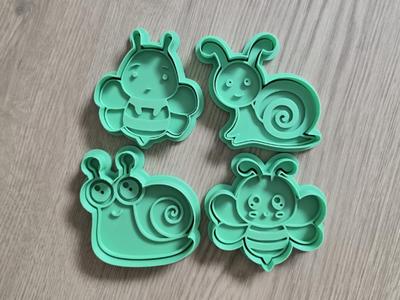 Cute Insect Bugs Bee Snail Cookie Cutter Playdoh