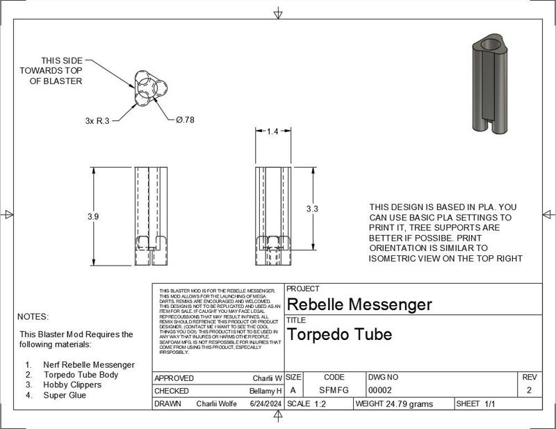 Rebelle Messenger TorpedoTube