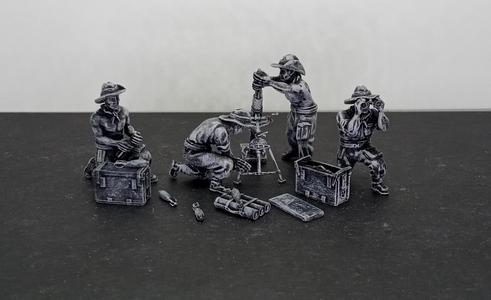 28 mm Chindit 3 inch mortar and crew