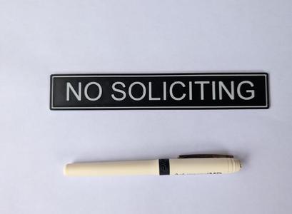 No soliciting sign