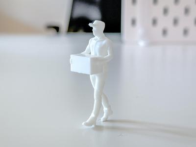 Miniature Delivery Man for your Diorama
