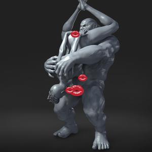 ATTACK OF THE OGRE - NSFW - EROTIC MINIATURE 75 MM SCALE