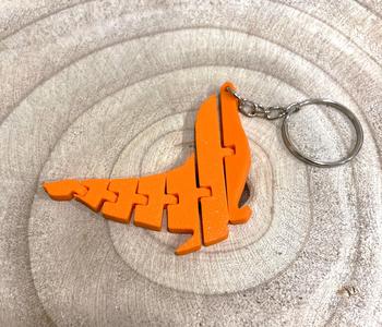 Articulated sea lion keychain