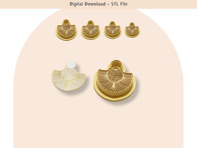 Tribal Style 10 Clay Cutter for Polymer Clay | Digital STL File | Clay Tools | 4 Sizes Clay Cutters