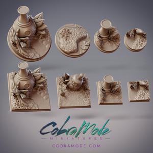 Pottery Gremlin Base Pack (8pcs) - Round and Square Versions