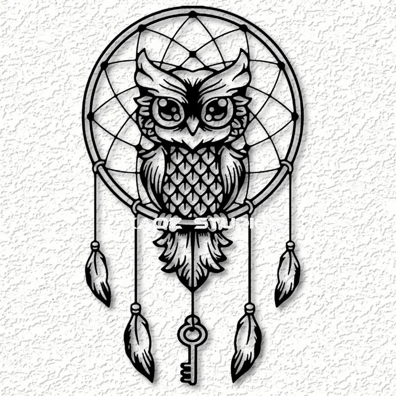 owl dreamcatcher wall art owl wall decor