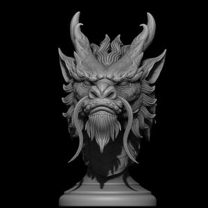 Chinese Dragon Bust