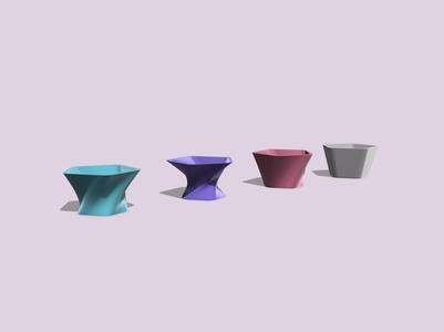 Pentagonal Planter Pots Minimalist Design Strong Fillet Collection