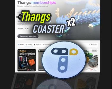 THANGS DRINK COASTER (Spinner) x2