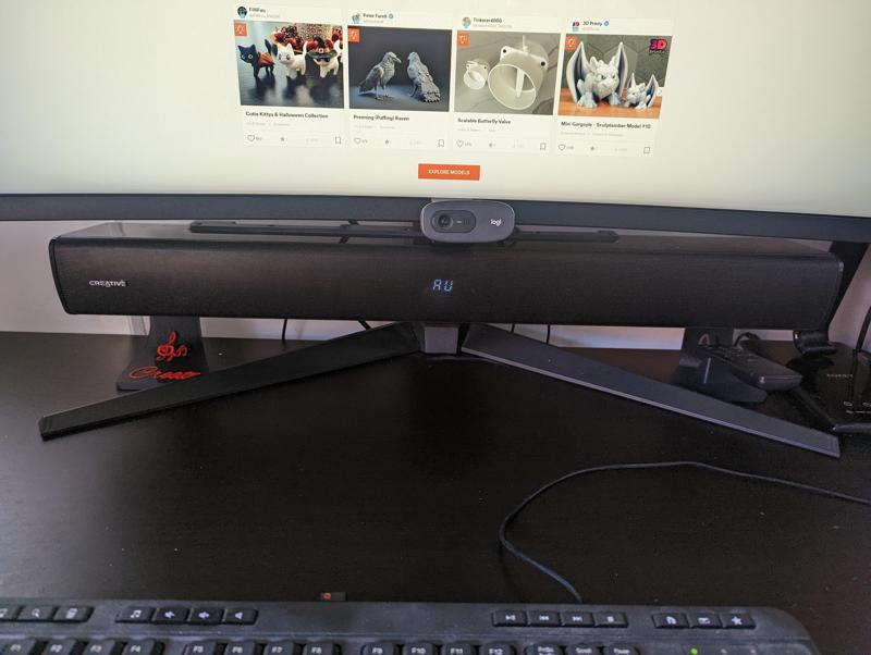 Speaker stands for Creative Stage V2 soundbar