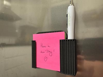Post it and pen fridge holder
