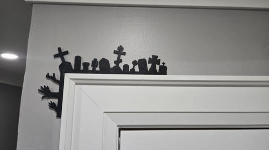 Halloween Tombstones Door Corner