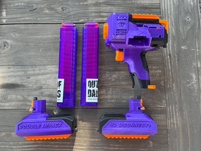 Double Impact- Dual Magazine Flywheel Pistol Blaster