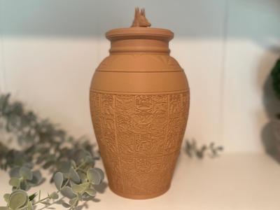 Egyptian Vase with Anubis Lid