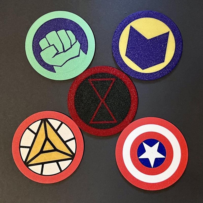 Mulicolour Marvel coasters