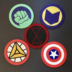Mulicolour Marvel coasters