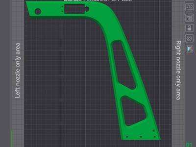 Swan Neck Arm for Vehicle wing with Active Aero
