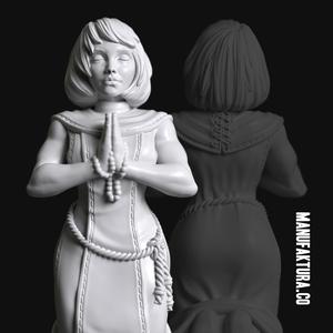 Devotion Series 05a - Kneeling Gene-enhanced Female Battle Sister Praying