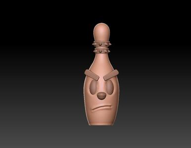 Angry bowling pin