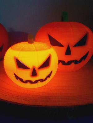 Halloween pumpkin lamp mid size