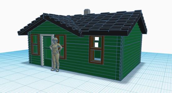 Modified Nantoma Sears Kit House (HO SCALE)