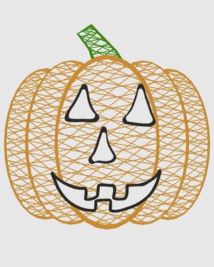 String Jack O'Lantern - Halloween Decor - Wall Art