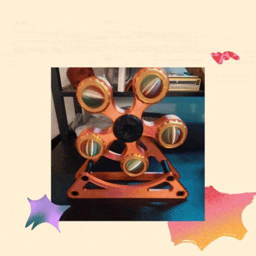 Desk Fidget Spinner with Orb Assembly & Dual-Mode Stand