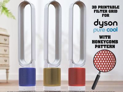 DYSON Purifier Pure Cool Filter Holder Grid with Honeycomb pattern