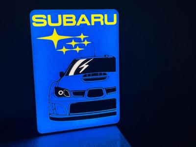 lightbox subaru WRX car led lamp 