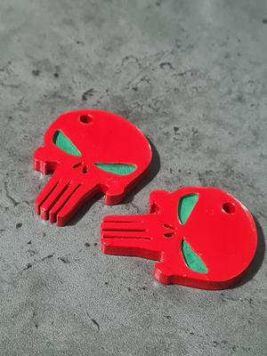 **Keychain Pendant for Keys, Backpack, or Zipper – PUNISHER**