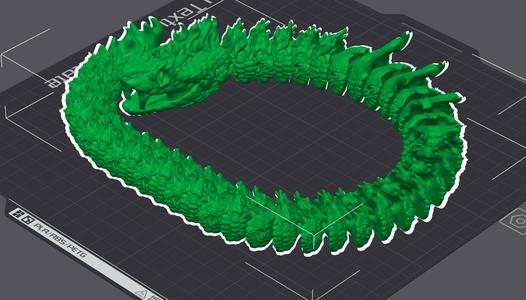 Articulated Horn Spiked Skeleton Snake 