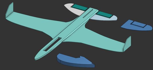 Fully 3D-Printable Rubber Band Glider with Adjustable Rudders 