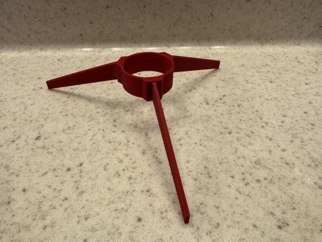Tiny stand for ultralight backpacking stove with 20g airhorn tank