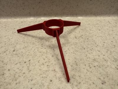 Tiny stand for ultralight backpacking stove with 20g airhorn tank