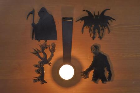 Halloween tea-light shadow projector