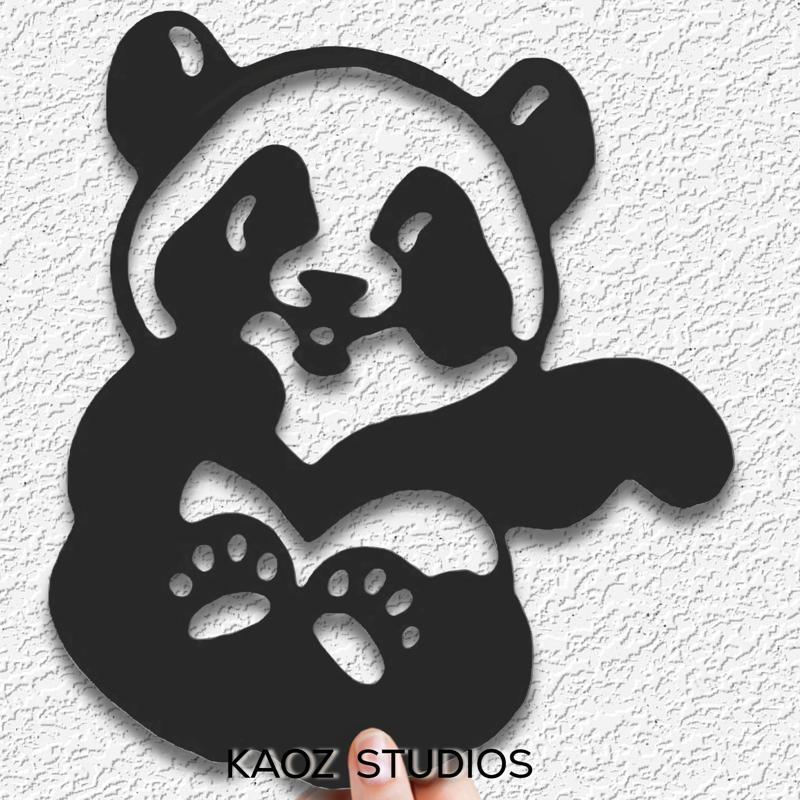 baby panda wall art pandabear wall decor bear cub decoration